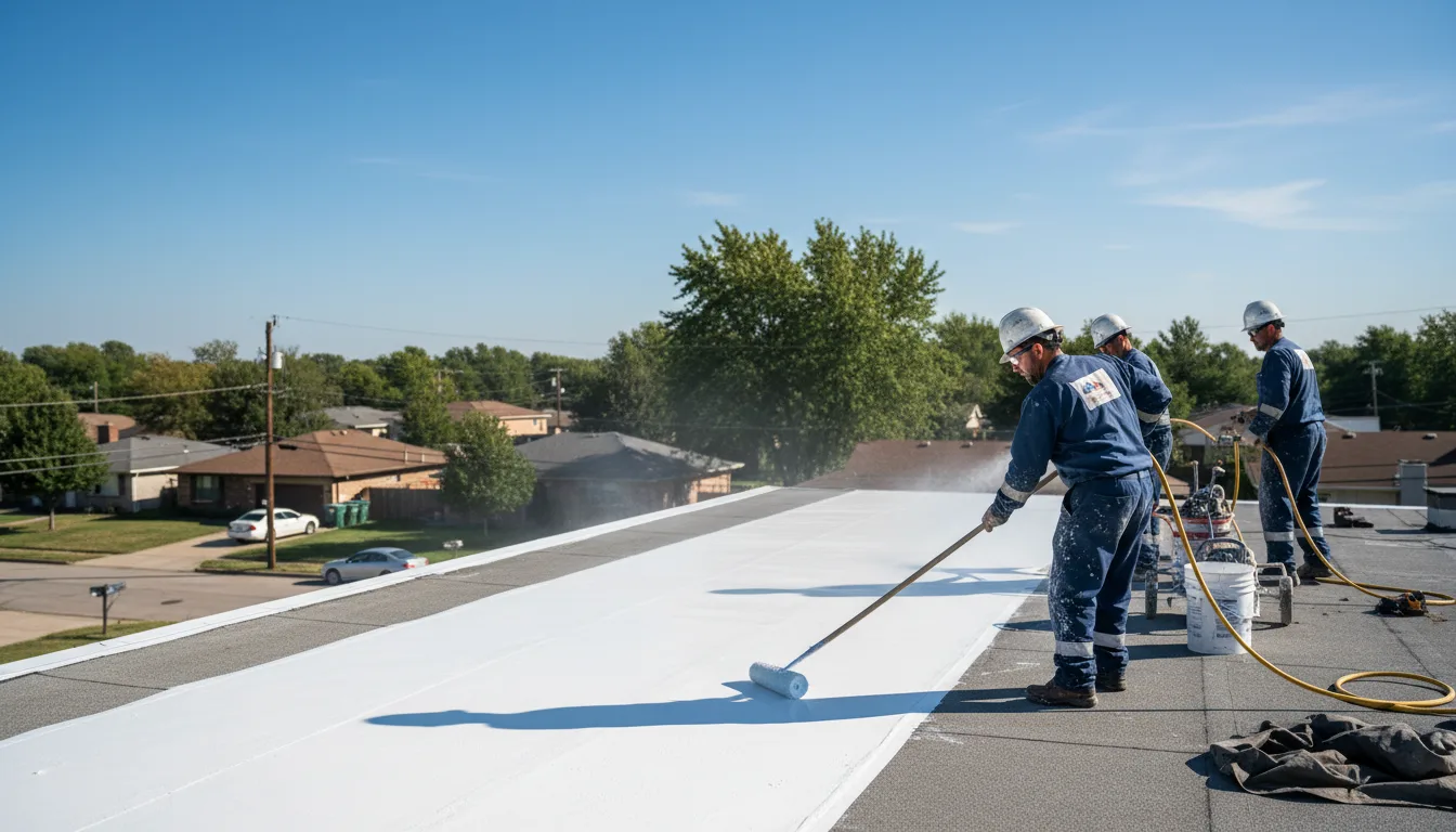 Commercial roof coating in Gridley, IL near me
